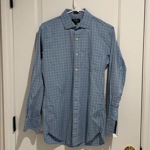 J CREW Thompson shirtings long sleeve small blue